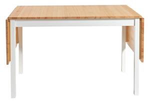 Rozkładany stół sosnowy z białą konstrukcją Bonami Essentials Brisbane, 120(200)x70 cm