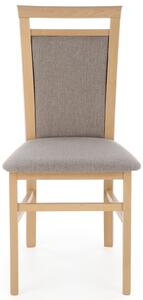Klasyczne tapicerowane krzesło drewniane dąb sonoma - Mako 5X