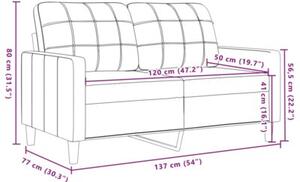 Sofa 2-osobowa, rÃ³Å¼owy, 120 cm, tapicerowana aksamitem
