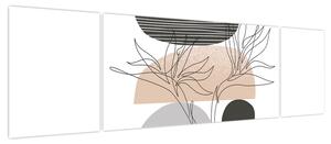 Obraz - Line art flowers N⁰2 (170x50 cm)