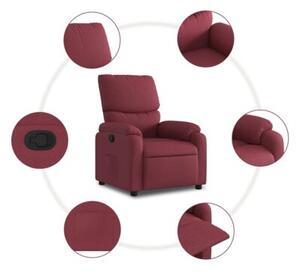 Fotel rozkÅadany, winna czerwieÅ, obity tkaninÄ