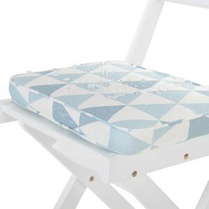 Zestaw 2 poduszek siedzeniowych na krzesła ogrodowe 38 x 29 cm niebieskie Fiji Beliani