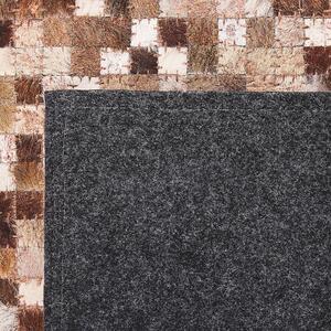 Dywan nowoczesny patchwork geometryczny 140x200 cm brązowy Torul Beliani