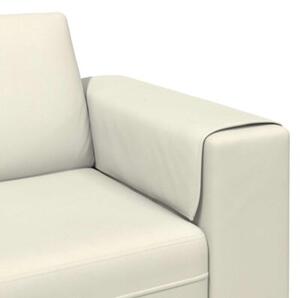 Nowoczesna sofa do salonu w kremowym kolorze z poduszkami i podÅokietnikami z poliesteru