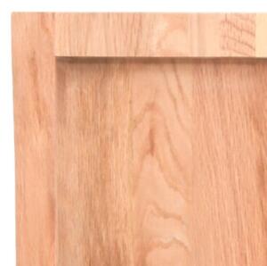 Półka, brązowa, 120x60x(2-6) cm, lakierowane lite drewno dębowe