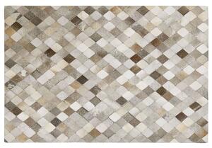Dywan prostokątny skórzany patchwork 140 x 200 cm rustykalny design Banaz Beliani