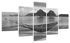 Obraz - Hamak na plaży (125x70 cm)