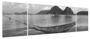 Obraz - Hamak na plaży (170x50 cm)