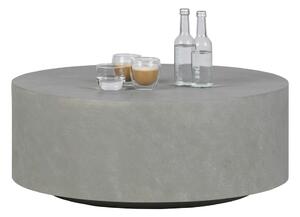 Szary stolik z gliny włóknistej WOOOD Dean, Ø 80 cm