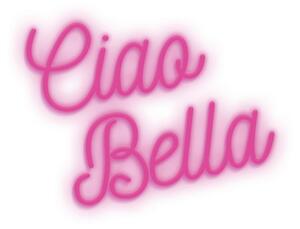 Różowa ścienna dekoracja świetlna Candy Shock Ciao Bella, 40x28,5 cm