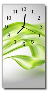 Zegar Szklany Pionowy Sztuka Abstrakcyjne linie zielony