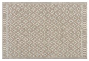 Wzorzysty dywan zewnętrzny z tworzywa z recyklingu 120 x 180 cm beżowy Thane Beliani