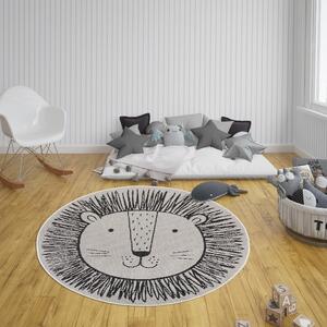 Black Friday - Kremowy dywan dla dzieci Ragami Lion, ø 160 cm
