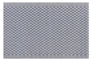 Dywan zewnętrzny niebieski materiał syntetyczny 60 x 90 cm wzór w jodełkę Mango Beliani