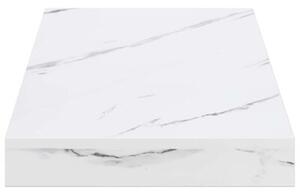Półka ścienna w nowoczesnym stylu z materiału drewnopochodnego, biały marmur, 50 x 23,5 x 4 cm