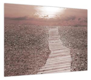 Obraz - Plaża żwirowa (70x50 cm)