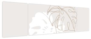 Obraz - Line art monstera N⁰2 (170x50 cm)