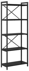 Półka na książki czarny dąb 60 x 30 x 155 cm