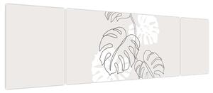 Obraz - Line art monstera N⁰3 (170x50 cm)