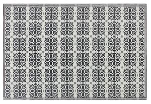 Dywan zewnętrzny 180 x 270 cm materiał z recyklingu wzór czarno-biały Nellur Beliani