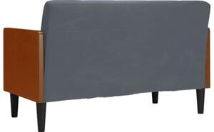 Sofa dwuosobowa z poduszkami waÅkowymi ciemnoszara 110 cm