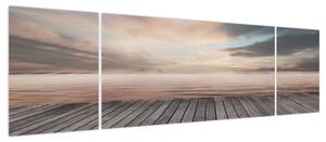 Obraz - Molo o zachodzie słońca (170x50 cm)
