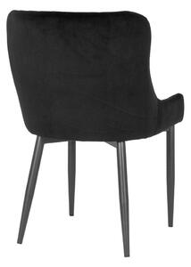 Czarne krzesło z aksamitnym obiciem House Nordic Boston