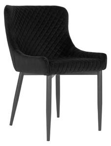 Czarne krzesło z aksamitnym obiciem House Nordic Boston