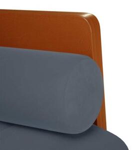 Sofa dwuosobowa z poduszkami waÅkowymi ciemnoszara 110 cm
