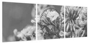 Obraz - Suszone kwiaty (z zegarem) (90x30 cm)