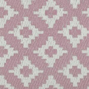 Wzorzysty dywan zewnętrzny z tworzywa z recyklingu 120 x 180 cm różowy Thane Beliani