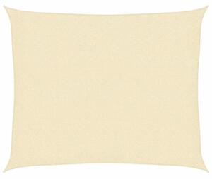 Żagiel przeciwsłoneczny, 160 g/m², kremowy, 2,5x3 m, hdpe