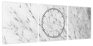 Obraz - Trawa pampasowa N⁰2 (z zegarem) (90x30 cm)