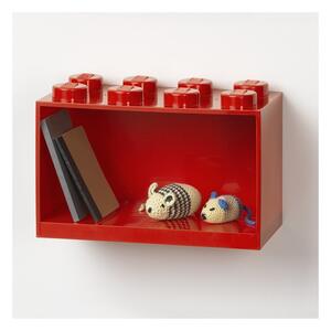 Dziecięca czerwona półka ścienna LEGO® Brick 8