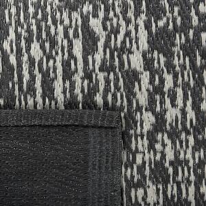 Dywan zewnętrzny prostokątny 120x180cm materiał syntetyczny czarno-biały Ballari Beliani