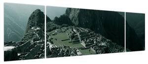 Obraz - Lamy w Machu Picchu w Peru (170x50 cm)