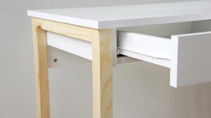 Białe biurko z dwoma szufladami BILLY S 100x50