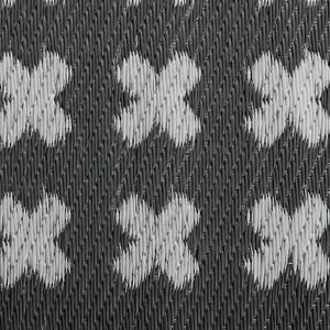 Dywan chodnik 90 x 180 cm do wnętrz/na taras wzór geometryczny czarny Rohtak Beliani