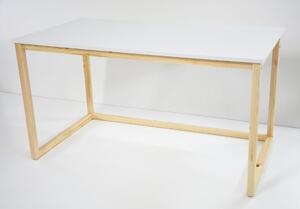 Białe biurko WOOD 100x50