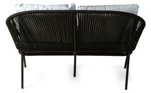 Czarna 2-osobowa sofa ogrodowa Bonami Selection North