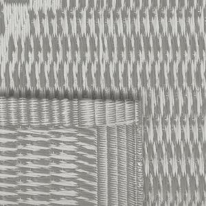 Dywan zewnętrzy geometryczny wzór 60 x 105 cm szary Jalna Beliani
