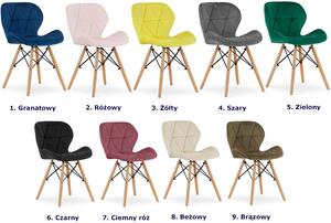 Granatowe krzesło tapicerowane do jadalni - Zeno 4X