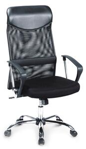 Czarny ergonomiczny fotel obrotowy - Vespan