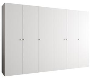 Szafa uchylna otwierana Parma 1 300 wys. 202 cm biaÅy + u. srebrny