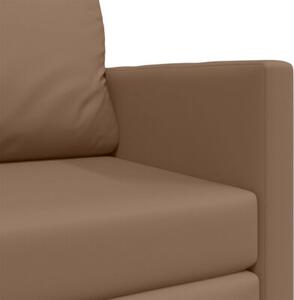 Sofa bed cappuccino 124 x 71 x 78 cm sztuczna skÃ³ra