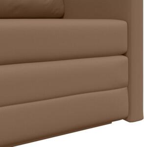 Sofa bed cappuccino 124 x 71 x 78 cm sztuczna skÃ³ra