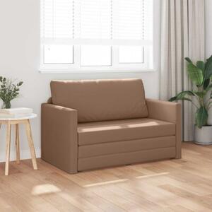 Sofa bed cappuccino 124 x 71 x 78 cm sztuczna skÃ³ra