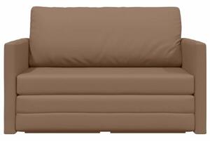 Sofa bed cappuccino 124 x 71 x 78 cm sztuczna skÃ³ra