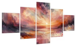 Obraz - Malowane zorze (125x70 cm)