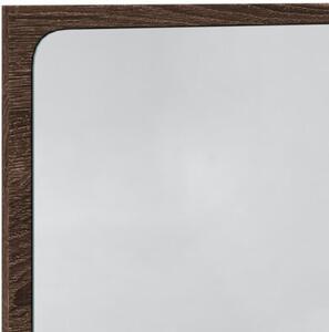 Lustro Åazienkowe z LED, brÄ zowy dÄ b, 60x8,5x38 cm